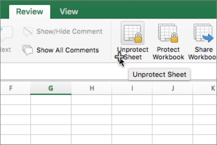 How To Unprotect A Sheet In Excel For Mac
